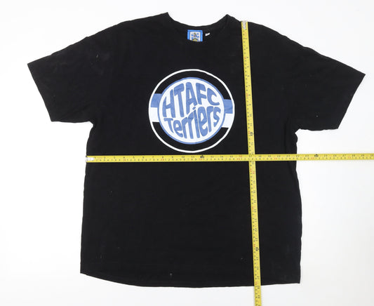 Huddersfield Town Men’s Black XL HTAFC Terriers Graphic Cotton T-Shirt