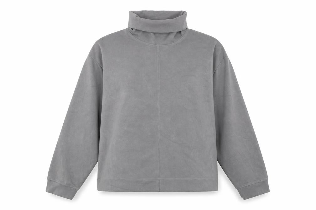 Tu Women’s Grey Long Sleeve Cowl Neck Pullover Sweatshirt Size L