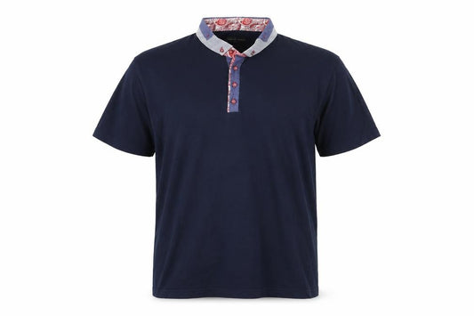 ETO Men’s Blue 2XL Cotton Short Sleeve Polo Shirt