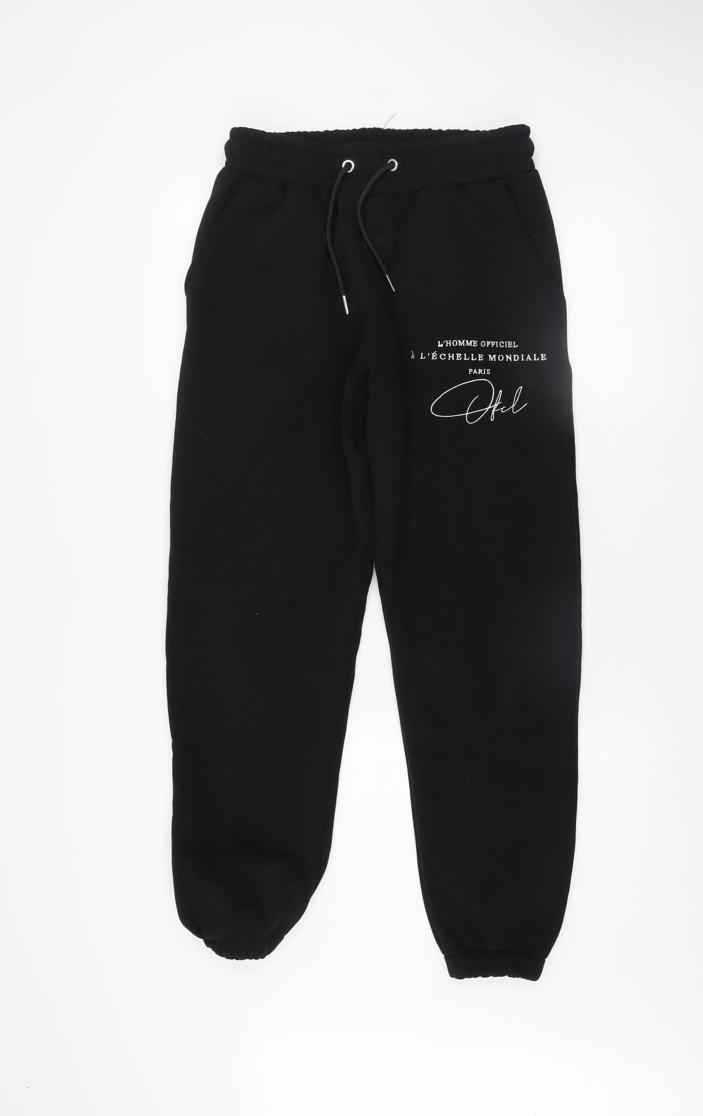 boohooMAN Men's Black Jogger Sweatpants Size S Cotton Blend