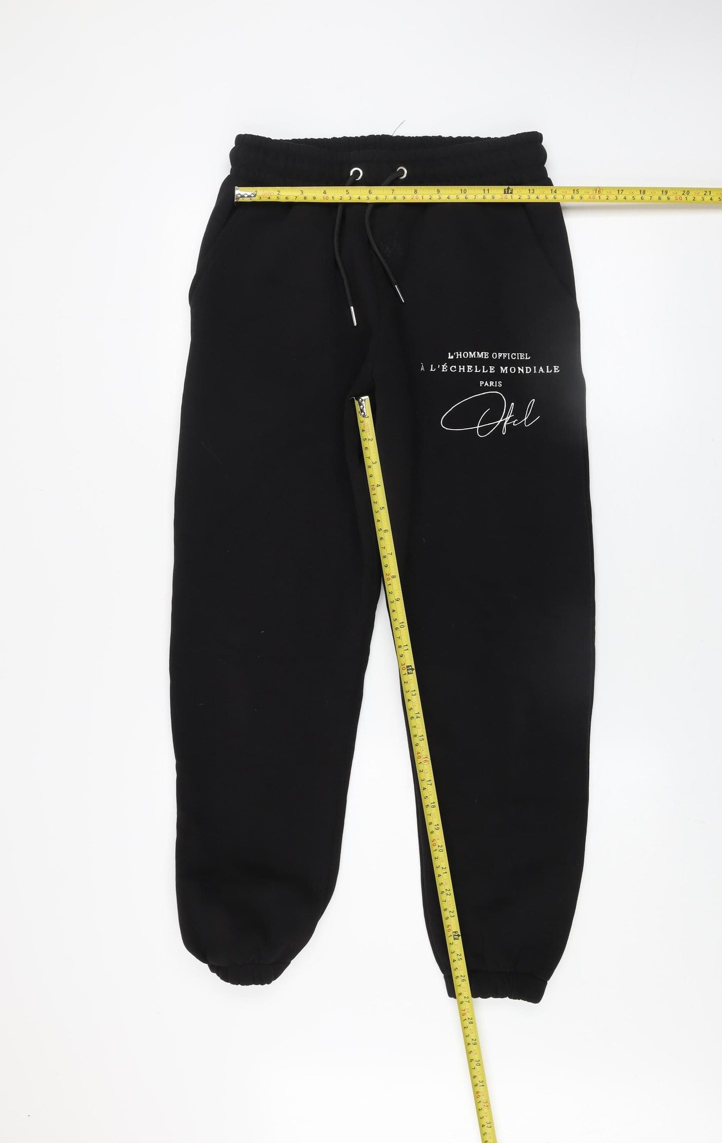 boohooMAN Men's Black Jogger Sweatpants Size S Cotton Blend
