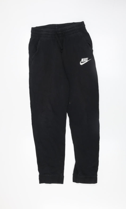 Nike Boys Black XL Jogger Sweatpants Cotton Blend Fleece Activewear Trousers