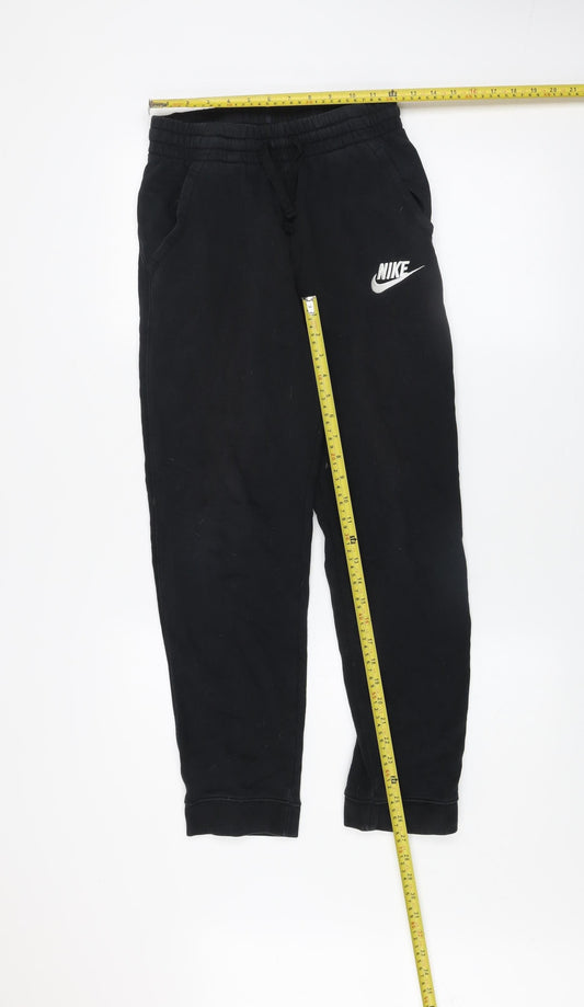 Nike Boys Black XL Jogger Sweatpants Cotton Blend Fleece Activewear Trousers