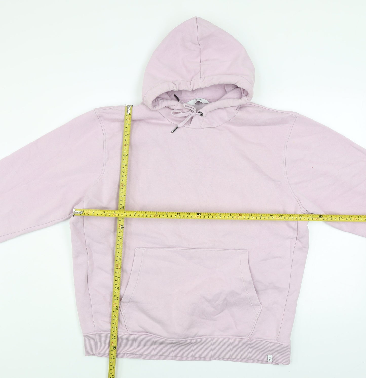 Next Women Pink Pullover Hoodie Size L Cotton Blend Casual