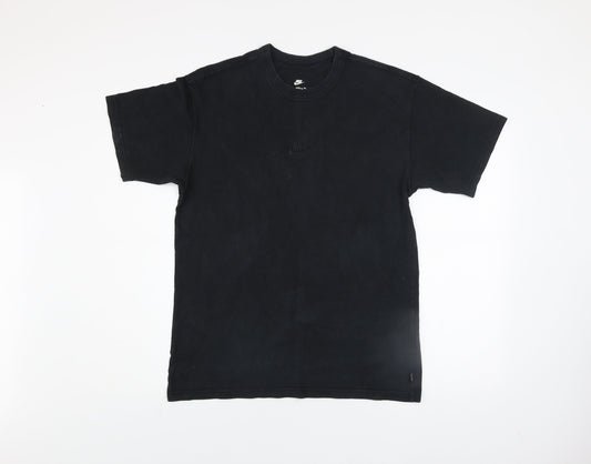 Nike Men's Black Cotton Relaxed Fit Short Sleeve Crew Neck T-Shirt Size S