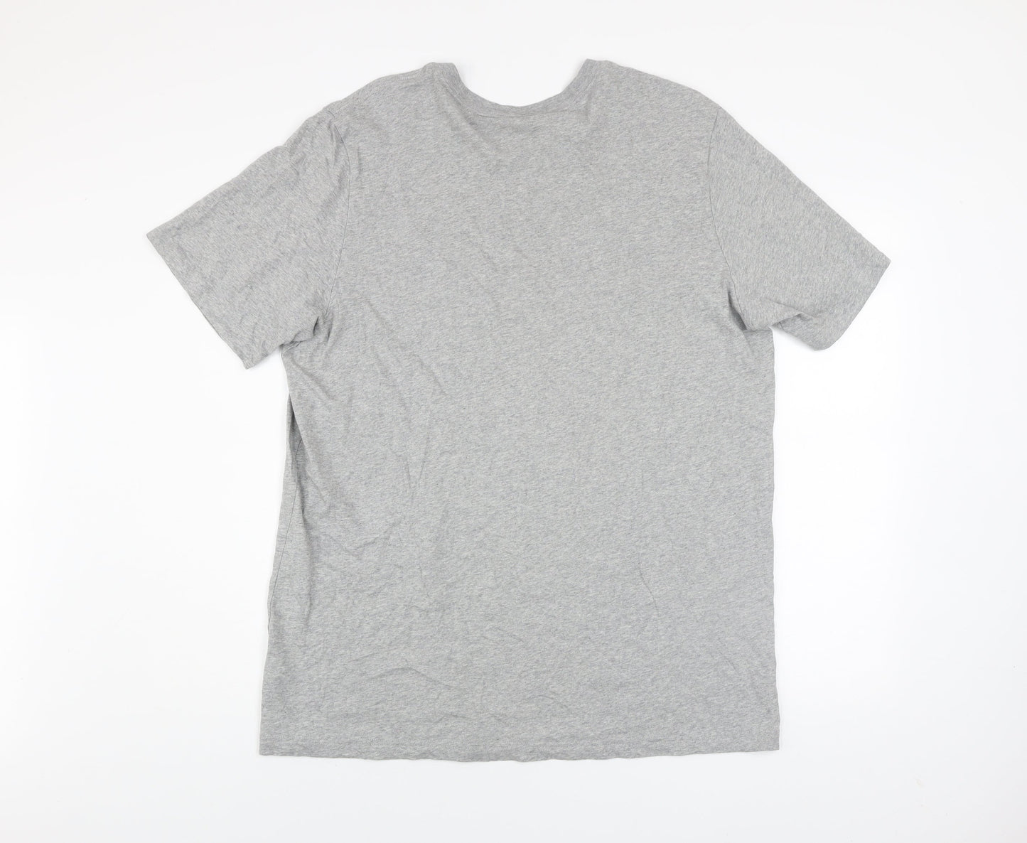 Adidas Men's Grey XL Crew Neck Cotton Short Sleeve T-Shirt