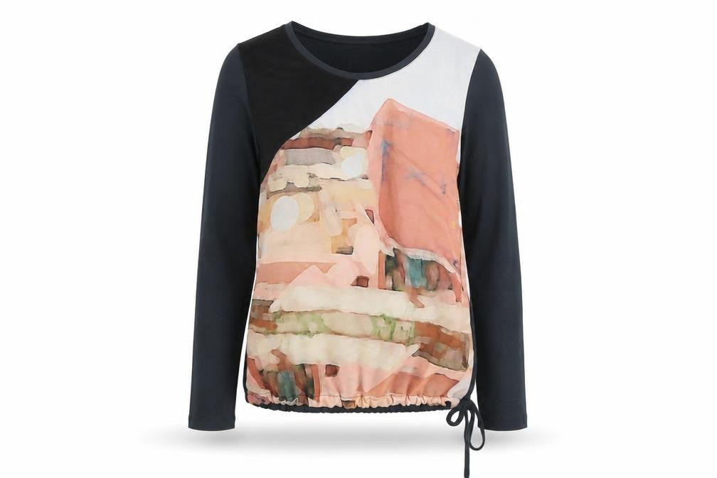 Miss by Captain Tortue Women’s Multicoloured Long Sleeve Art Print Top Size S