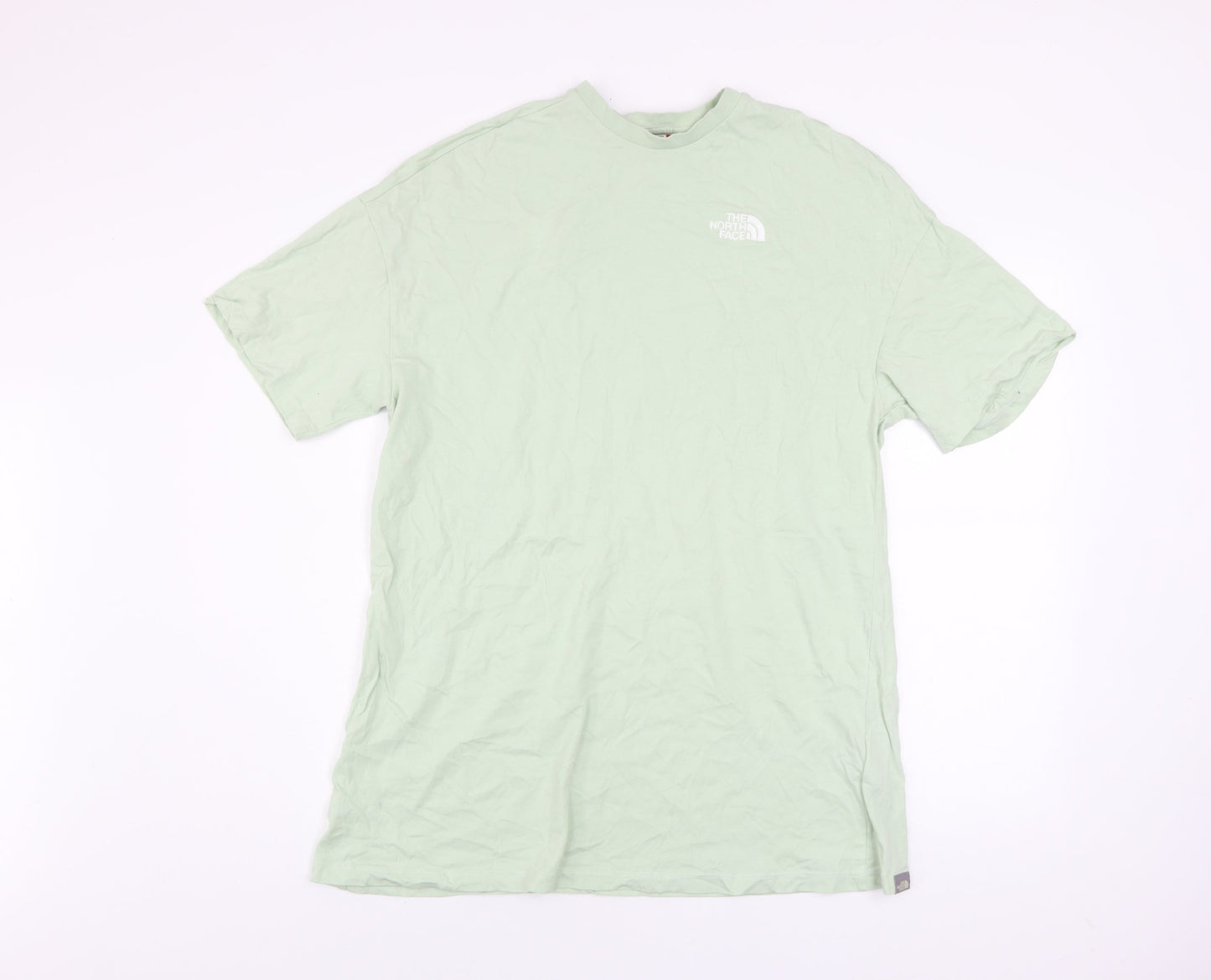 Womens UK Size XS The North Face Green 100% Cotton T-Shirt