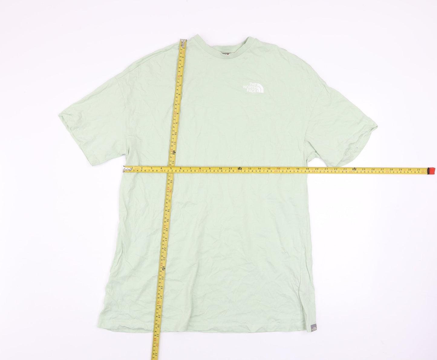 Womens UK Size XS The North Face Green 100% Cotton T-Shirt