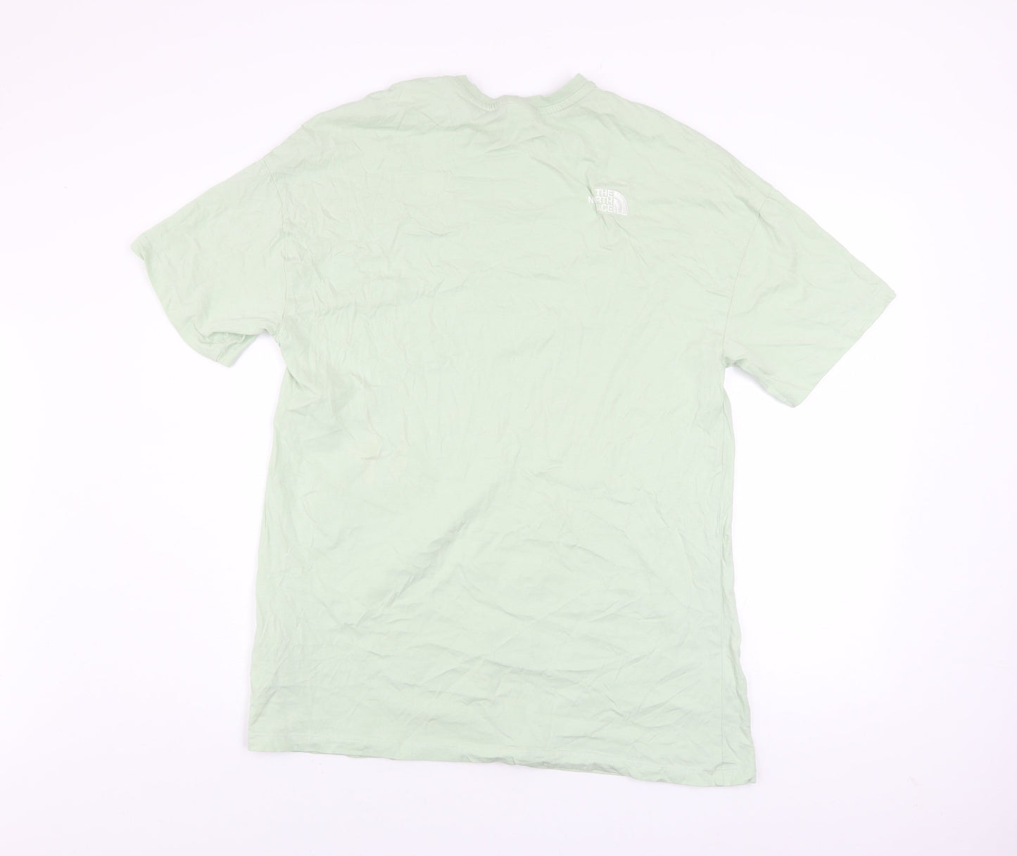 Womens UK Size XS The North Face Green 100% Cotton T-Shirt