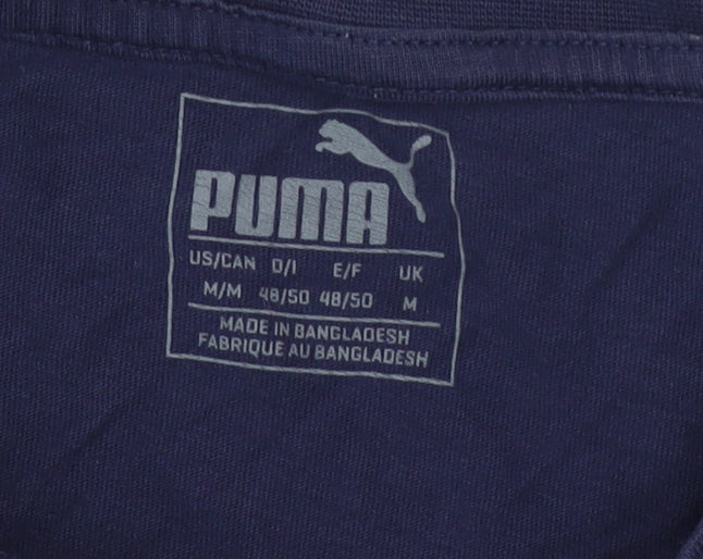 Mens UK Size M PUMA Blue  Cotton T-Shirt