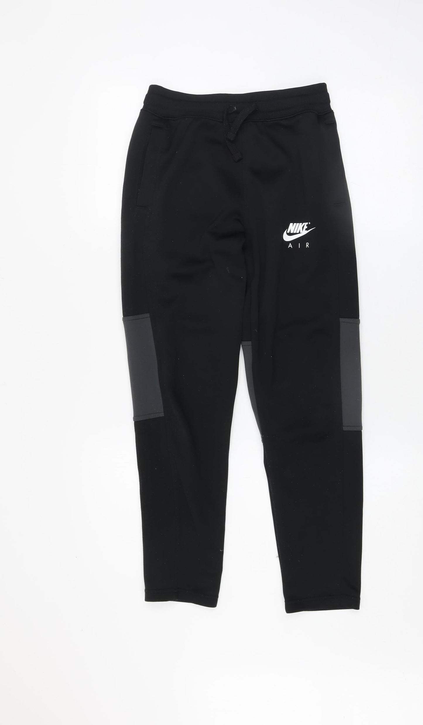 Nike Boys Black Jogger Trousers Size 13 Years Polyester Blend Activewear