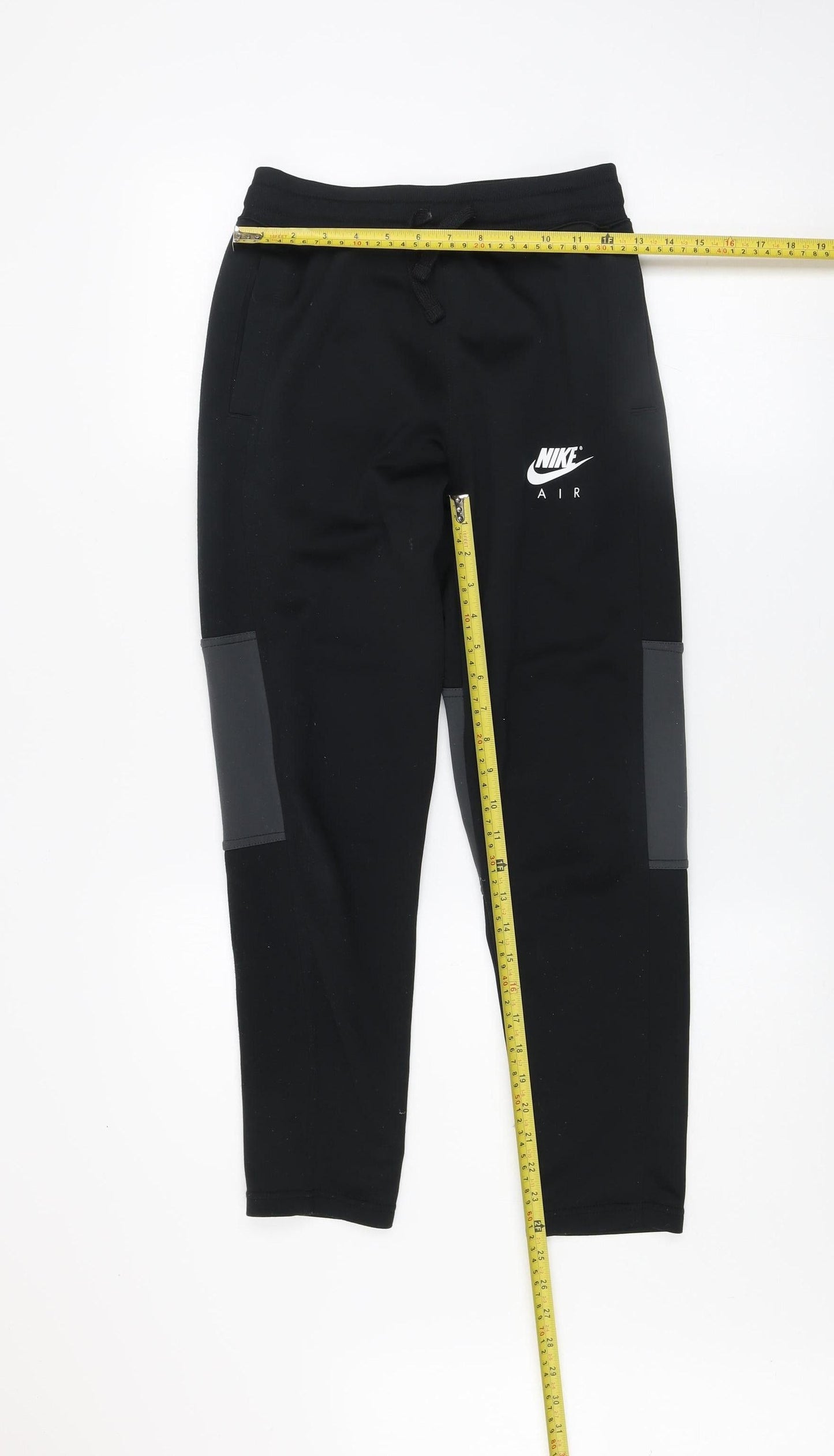 Nike Boys Black Jogger Trousers Size 13 Years Polyester Blend Activewear