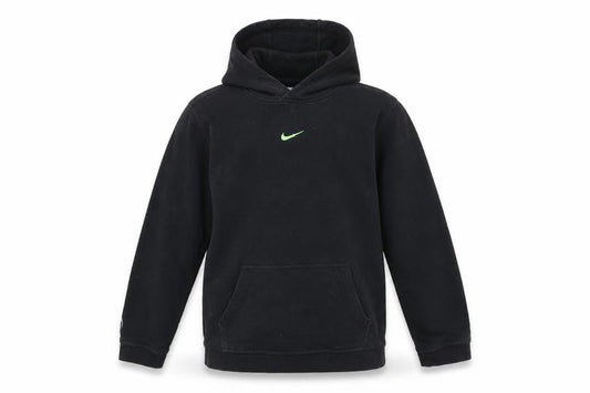 Nike Boys Black XL Hoodie Pullover Fleece Sweatshirt with Green Logo