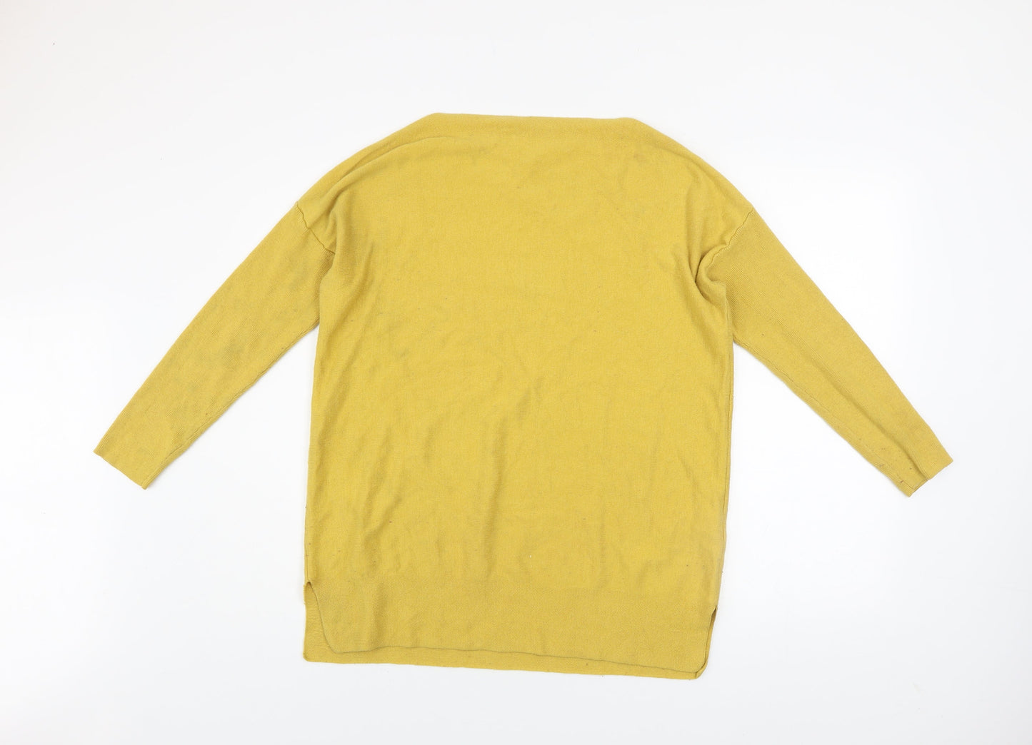 Womens UK 12 Regular Joules Yellow Pullover Tight-Knit