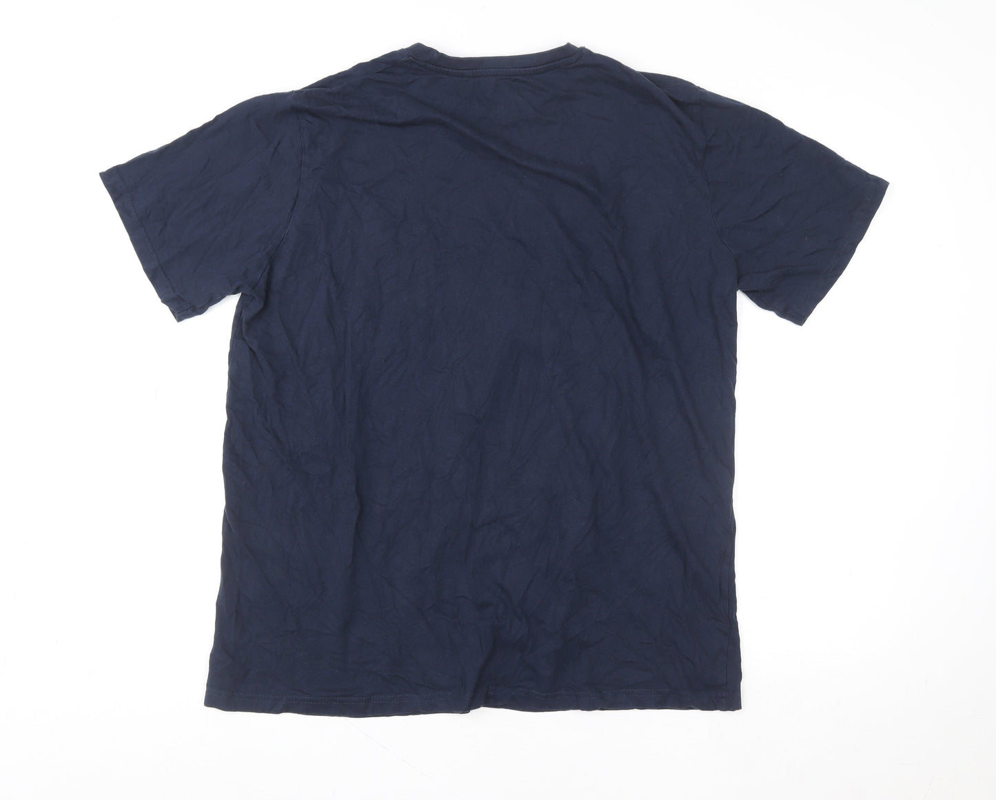 H&H Bridge Men's Blue Brooklyn Bridge Graphic Cotton T-Shirt L