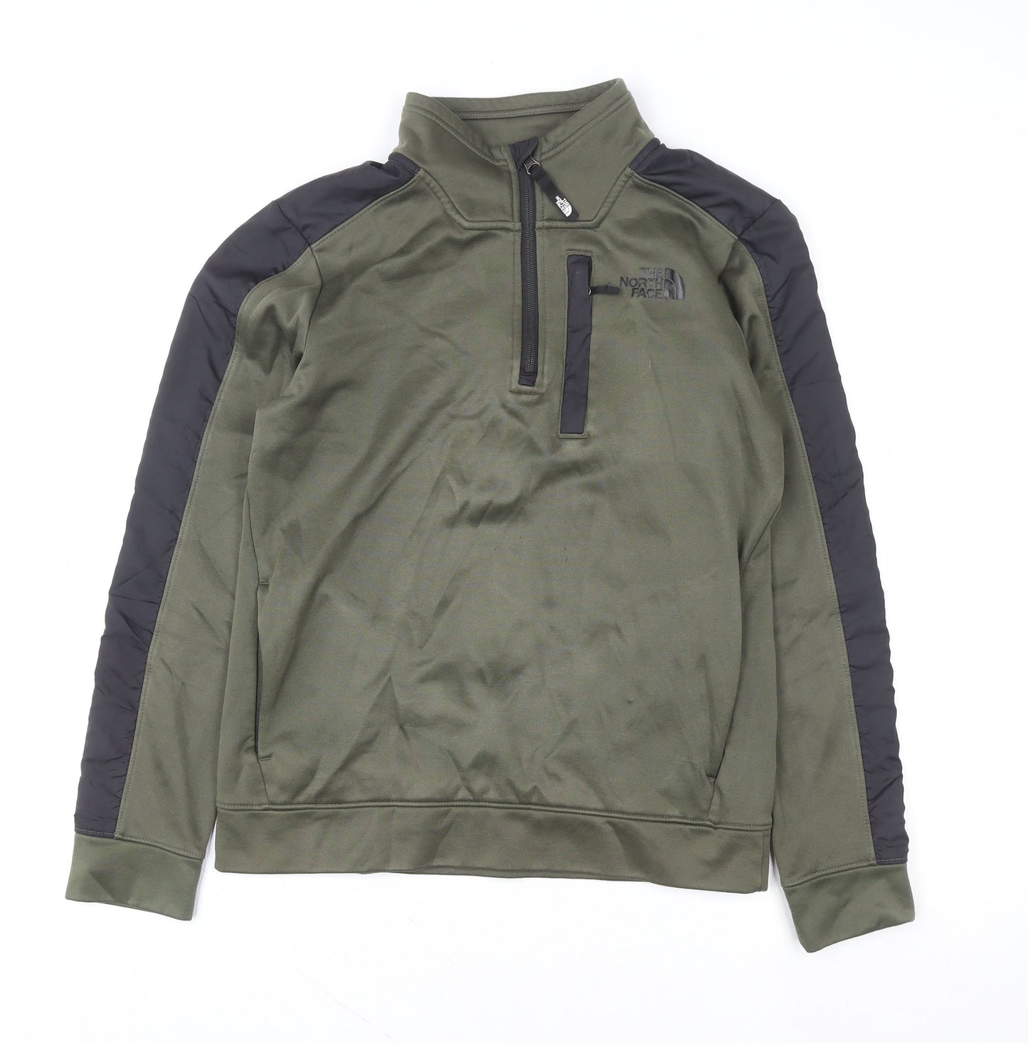 The North Face Boys Green XL Fleece Active Jacket with 1/4 Zip