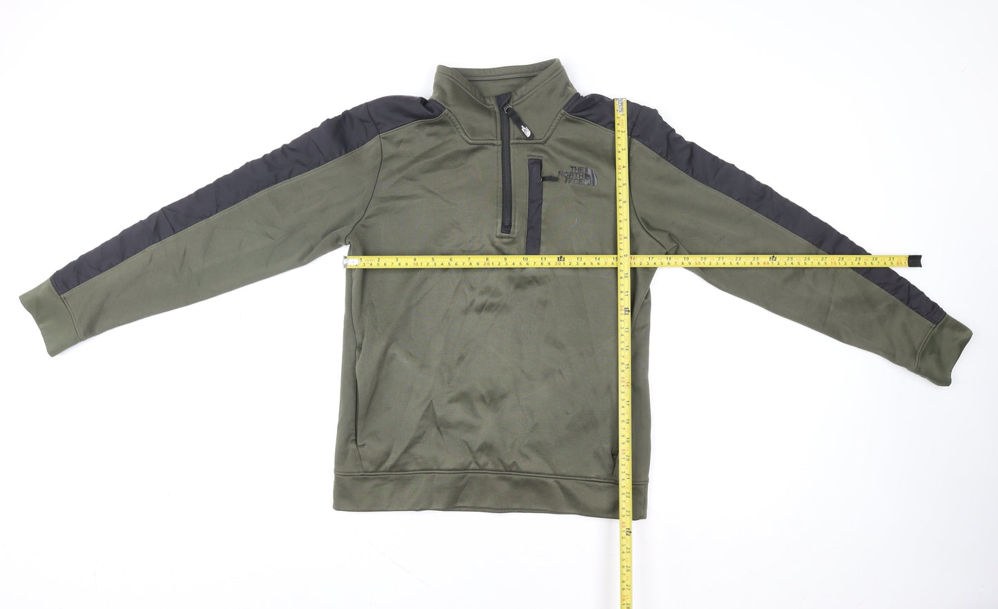 The North Face Boys Green XL Fleece Active Jacket with 1/4 Zip