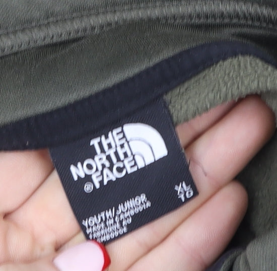 The North Face Boys Green XL Fleece Active Jacket with 1/4 Zip