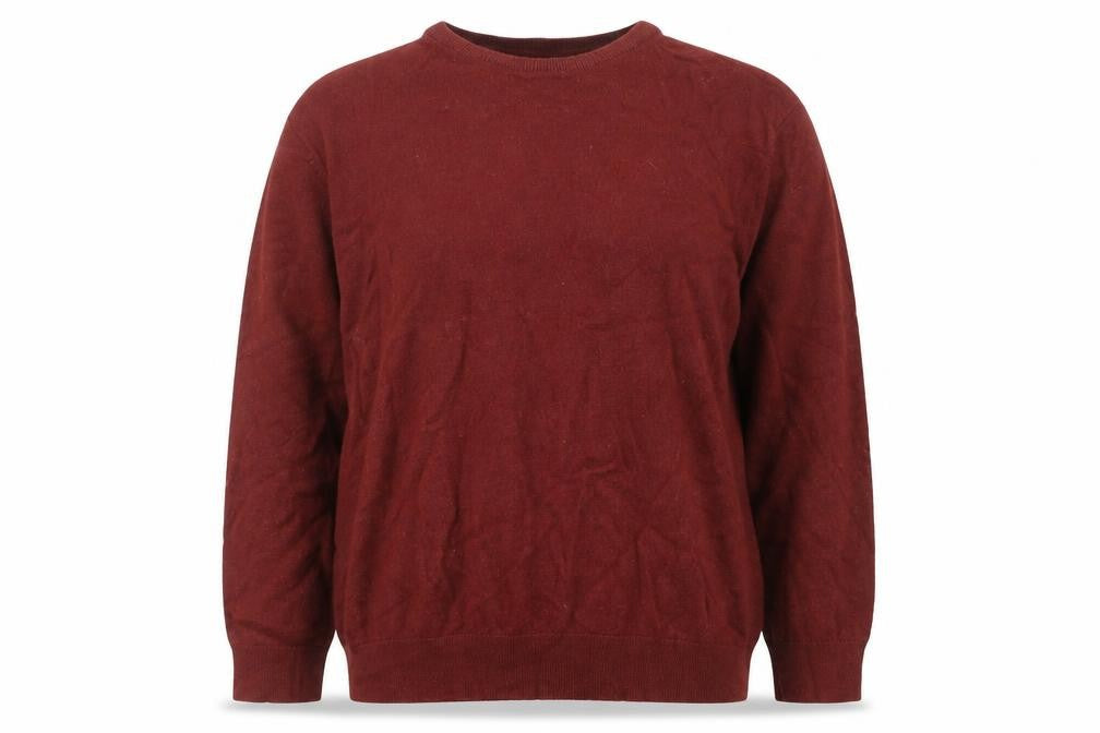 Front view of Dunnes Women’s Burgundy Merino Blend Pullover Sweater XL