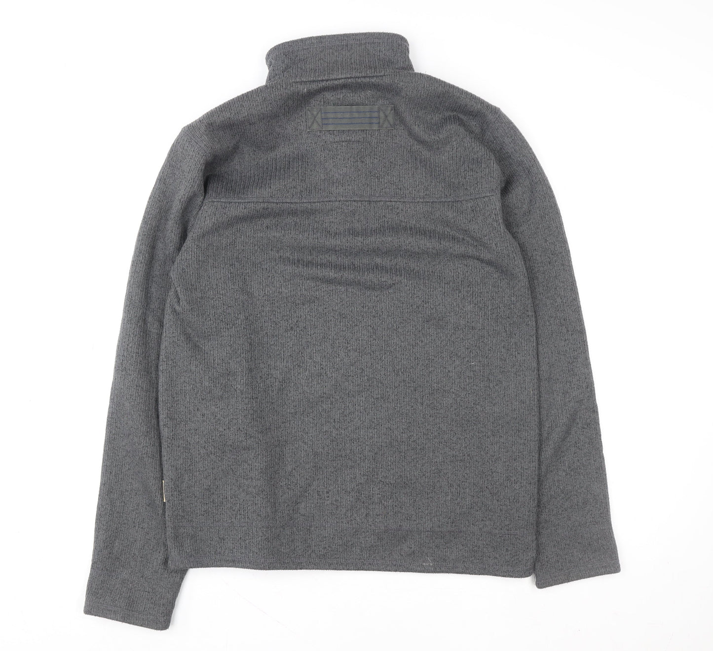 Marks and Spencer North Coast Mens Grey 1/4 Zip Fleece Sweatshirt M