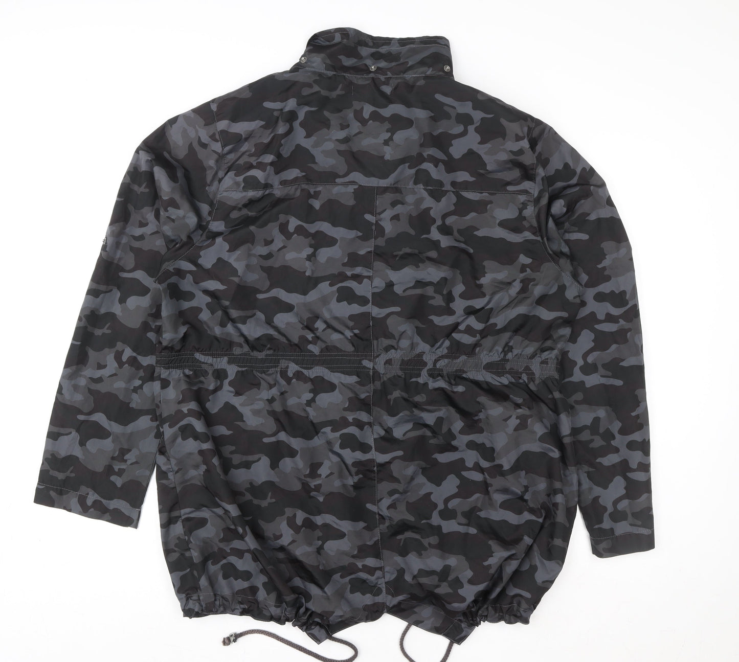 Brave Soul Men's Grey Camouflage Windbreaker Jacket Size 48 Polyester