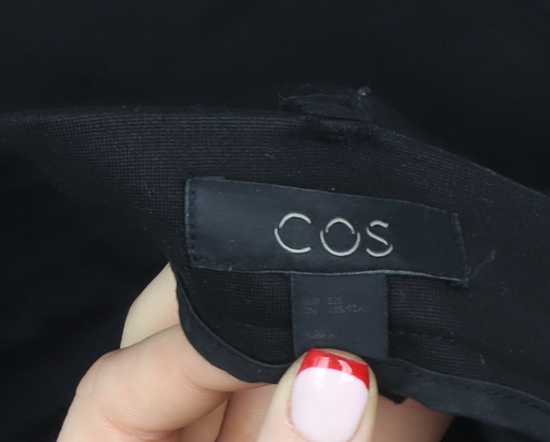 COS Women's Black Slim Tapered Trousers Size 10 Ankle Zip