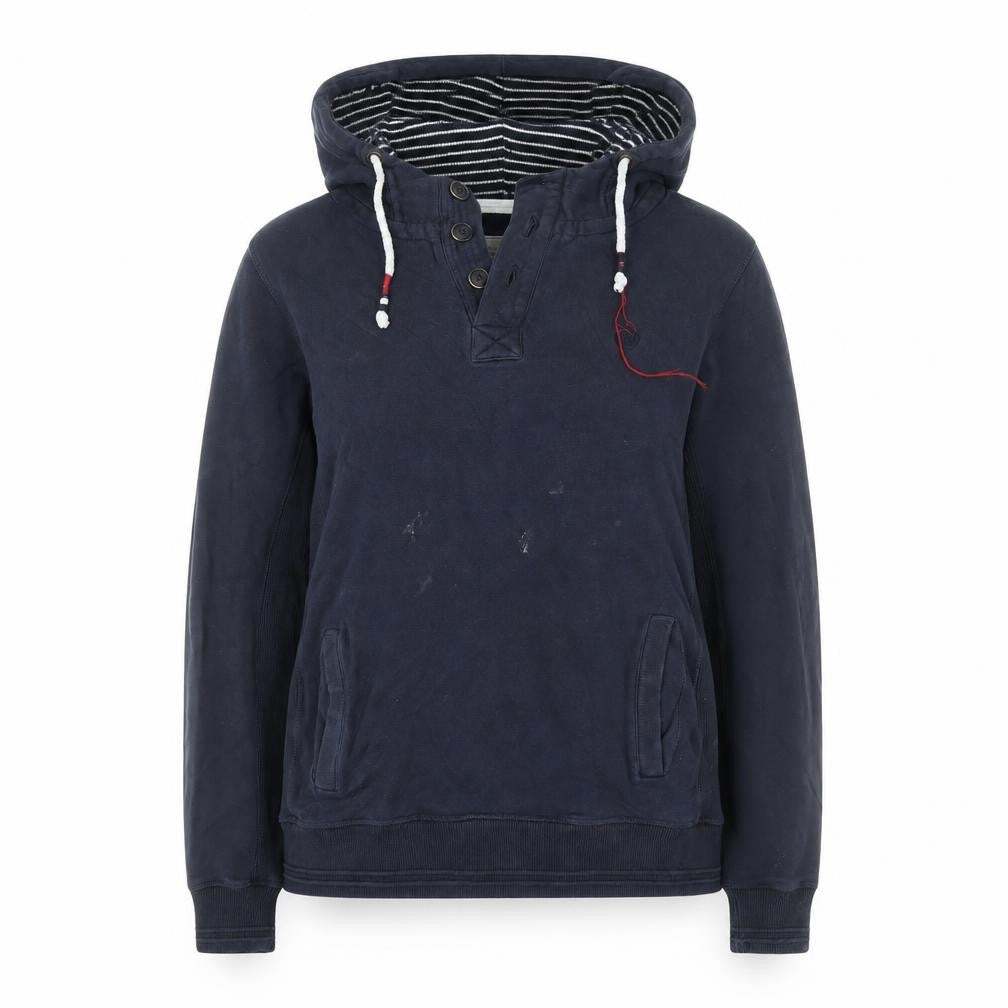 Unisex Adults UK XL Regular FatFace Blue Henley Hoodie