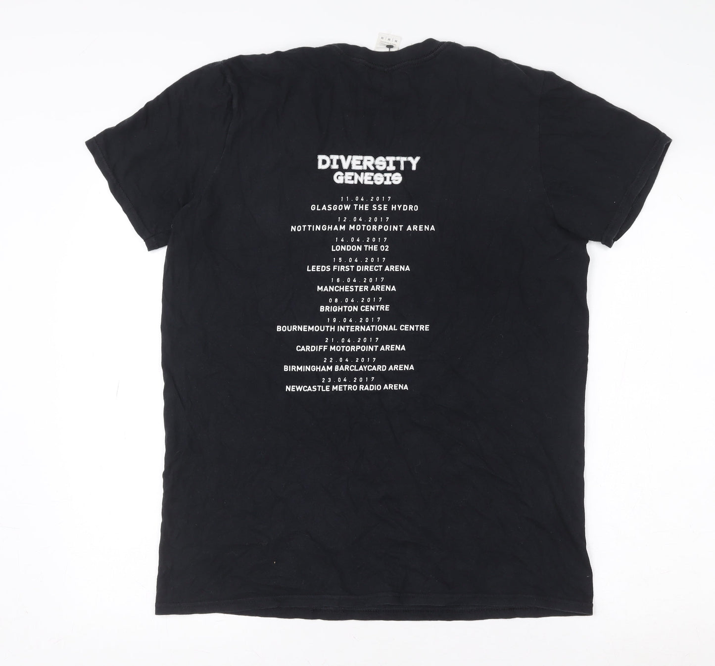 Gildan Men's Black Diversity Genesis Tour 2017 Graphic T-Shirt Size M
