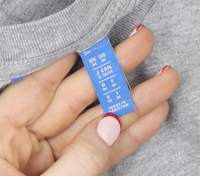 Adidas Men's Grey Trefoil Logo T-Shirt Size M Short Sleeve