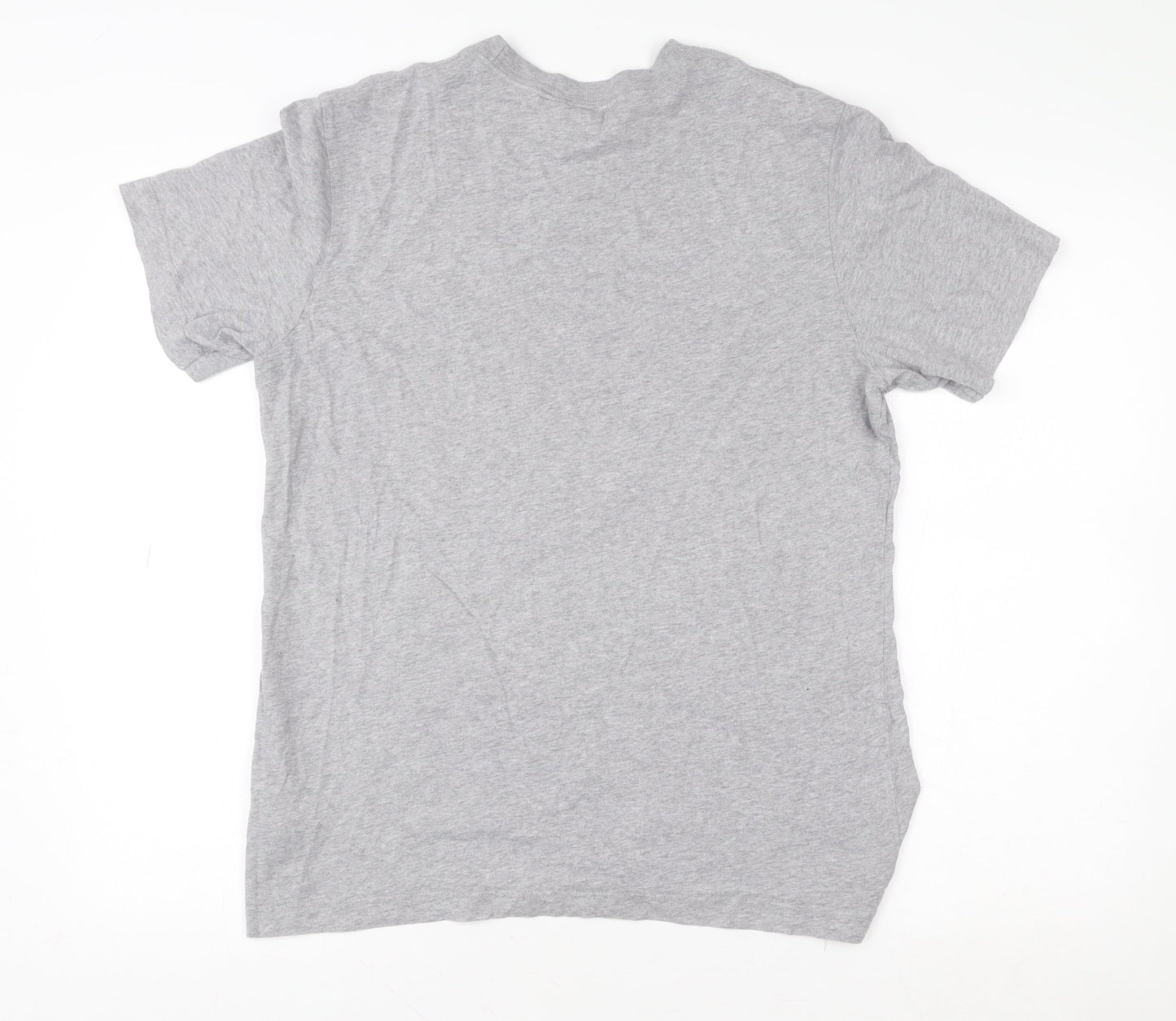 Adidas Men's Grey Trefoil Logo T-Shirt Size M Short Sleeve