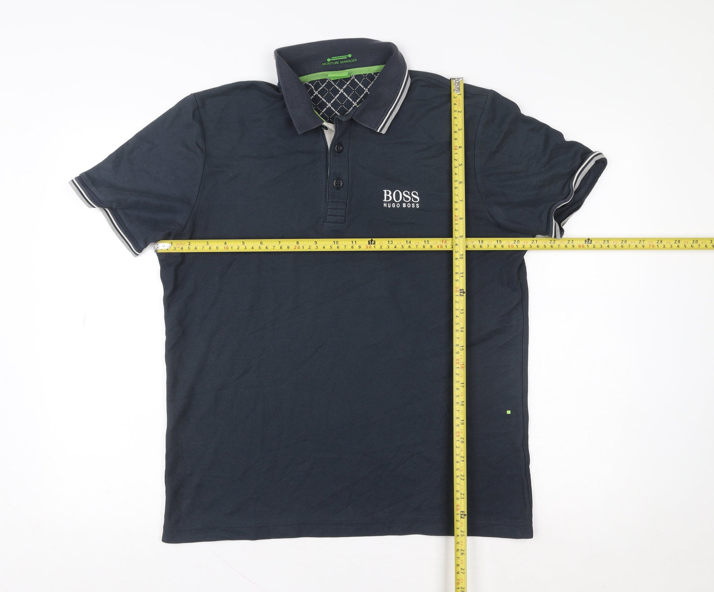 Hugo Boss Men's Blue Short Sleeve Polo Shirt M Moisture Manager
