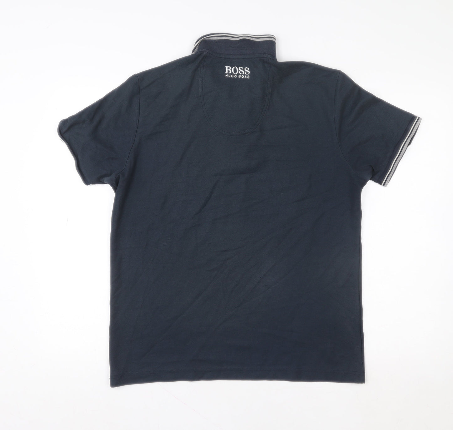 Hugo Boss Men's Blue Short Sleeve Polo Shirt M Moisture Manager