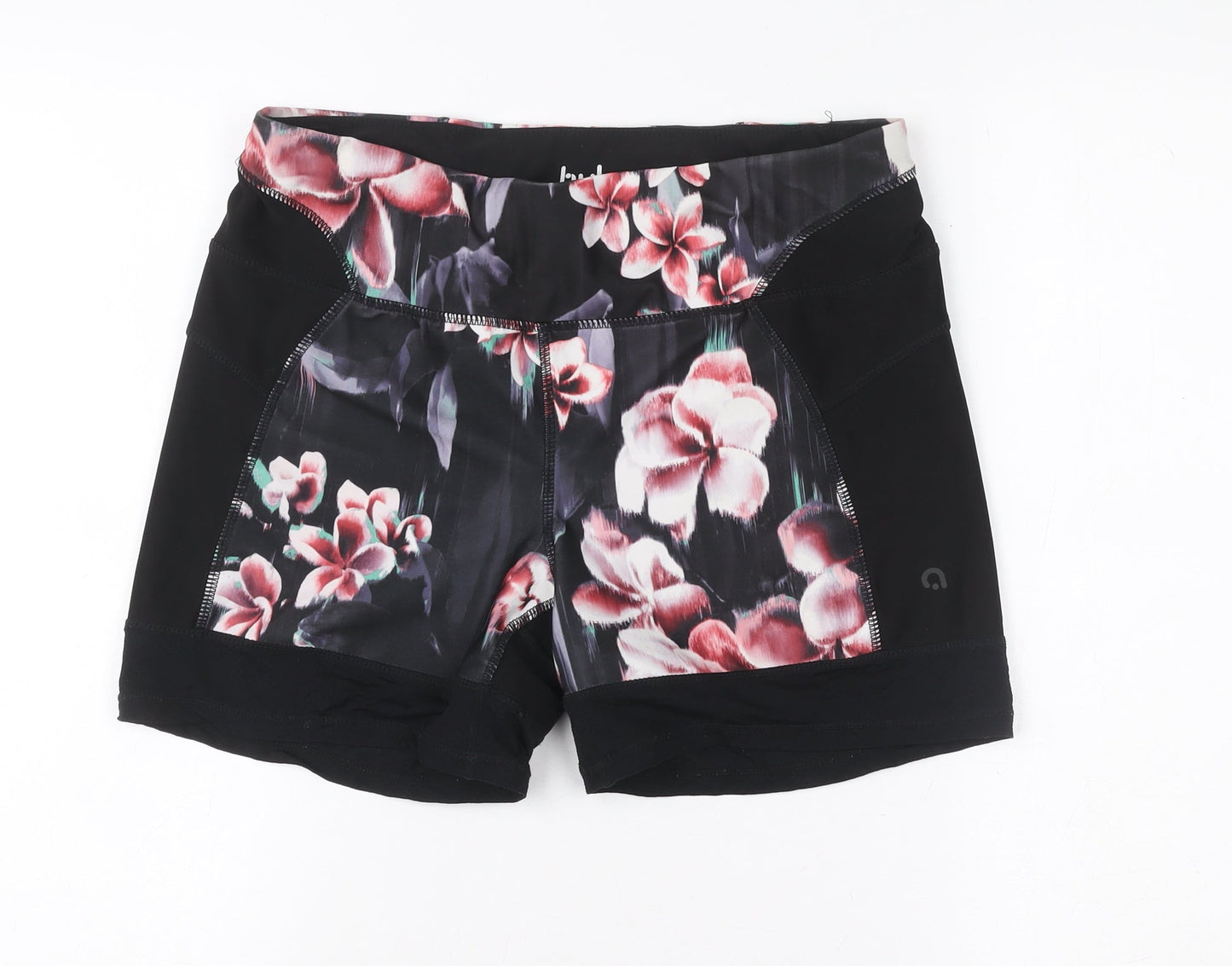 Hyba Women's Black Floral Athletic Skort M Quick Dry Stretch