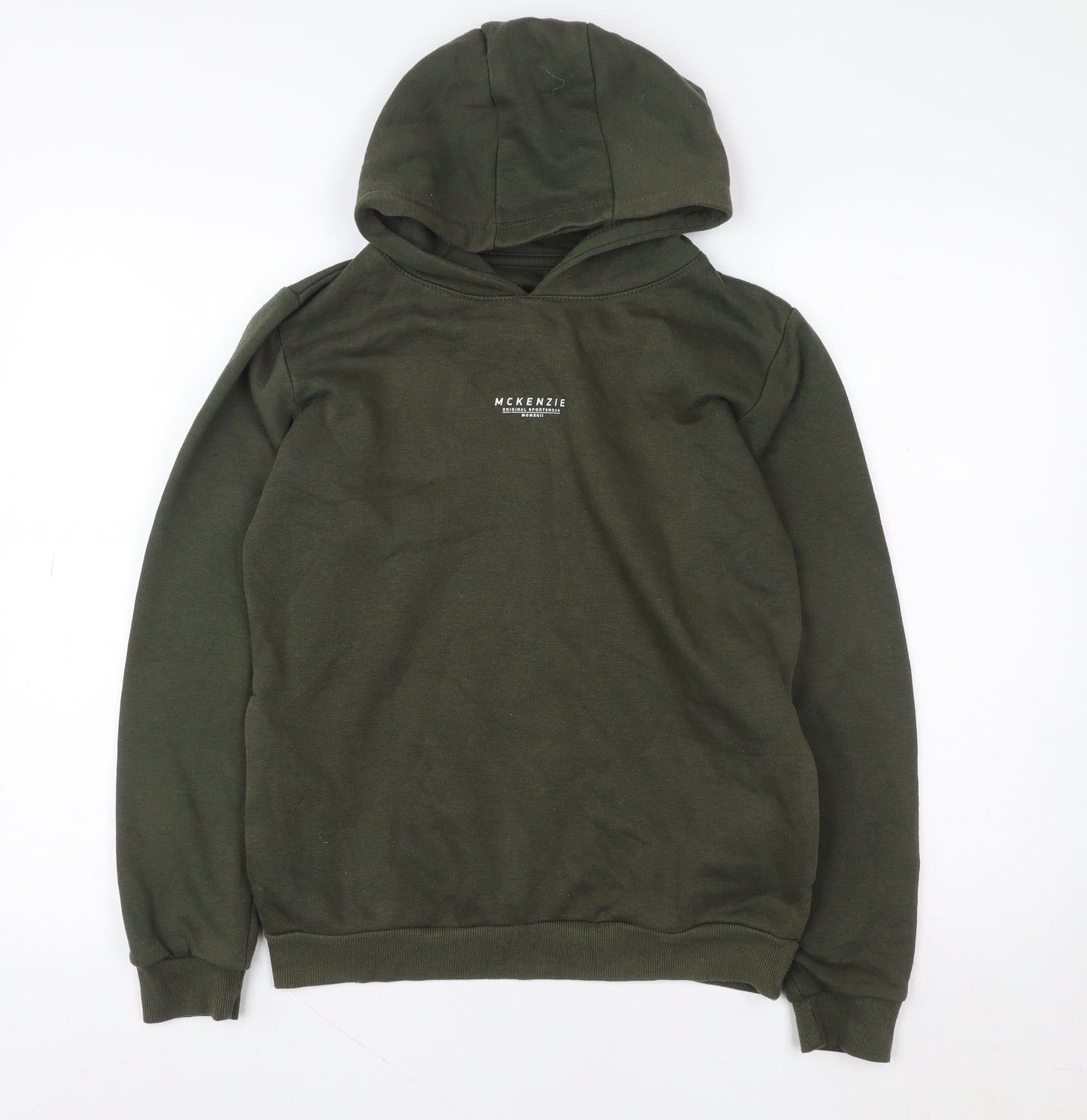 McKenzie Boys Khaki Pullover Hoodie 13-15 Years Cotton Blend Sportswear