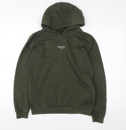 McKenzie Boys Khaki Pullover Hoodie 13-15 Years Cotton Blend Sportswear