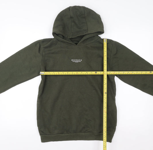 McKenzie Boys Khaki Pullover Hoodie 13-15 Years Cotton Blend Sportswear