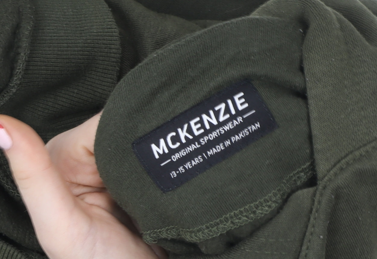 McKenzie Boys Khaki Pullover Hoodie 13-15 Years Cotton Blend Sportswear