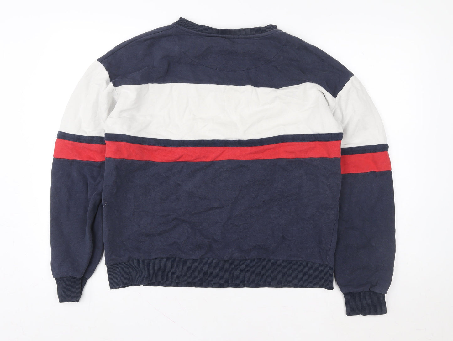 Urban Outfitters Men's Blue Striped Pullover Sweatshirt Size S