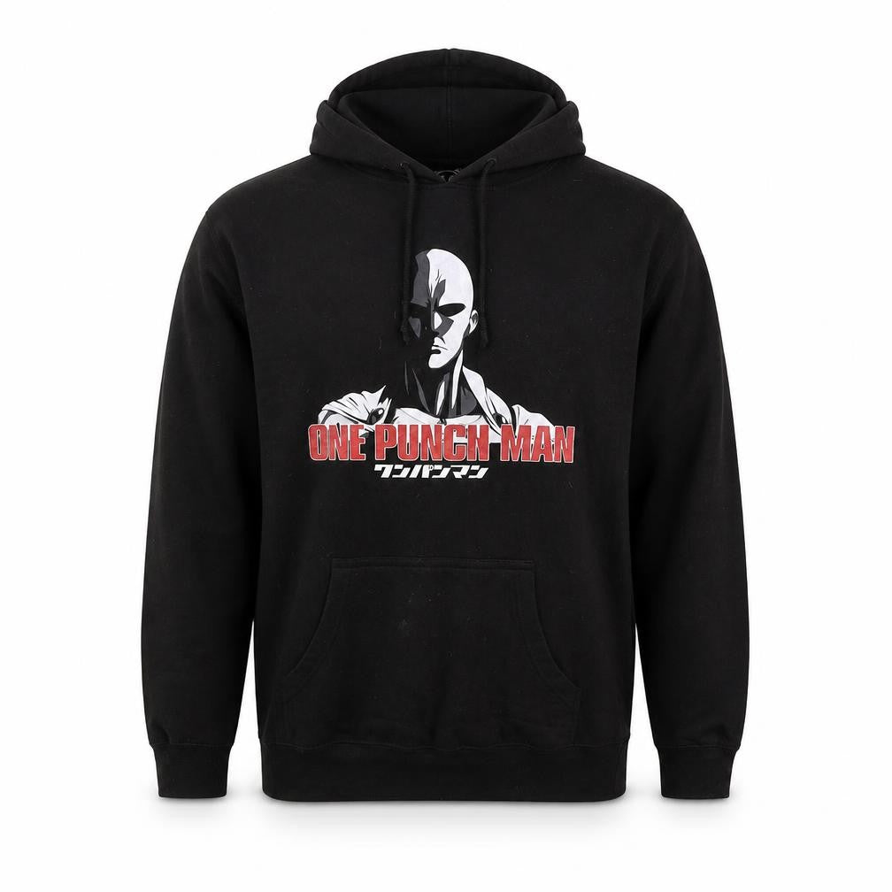 TeePublic One Punch Man Black Men's Pullover Hoodie Size M