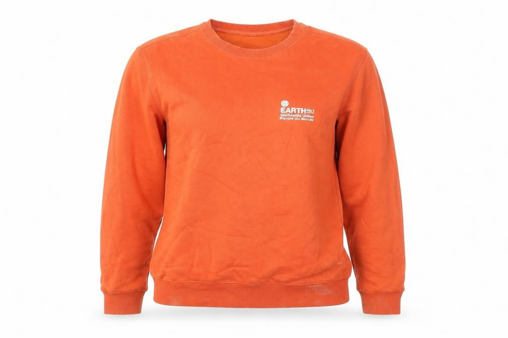 H&M L.O.G.G. Women’s Orange Small Crew Neck Pullover Sweatshirt