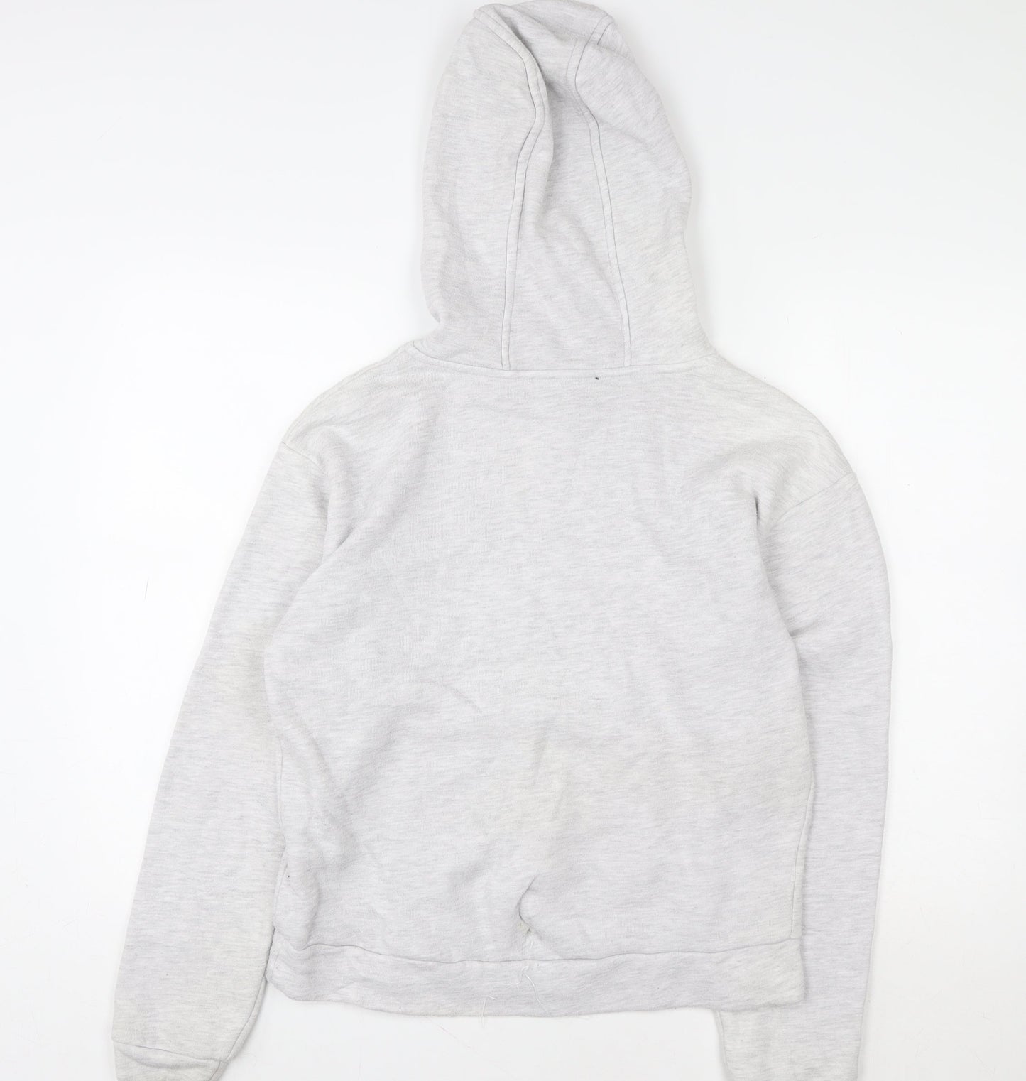 Topshop Women Grey Size 8 Pullover Hoodie with Kangaroo Pocket