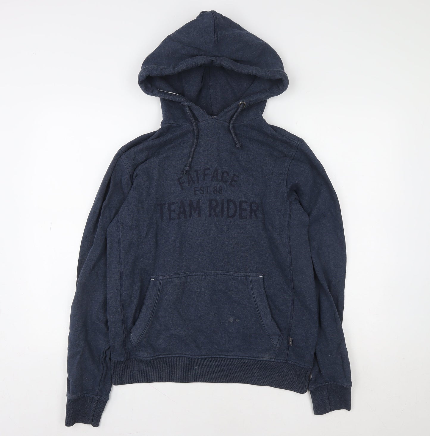 Mens UK S Regular Fat Face Blue Pullover Hoodie