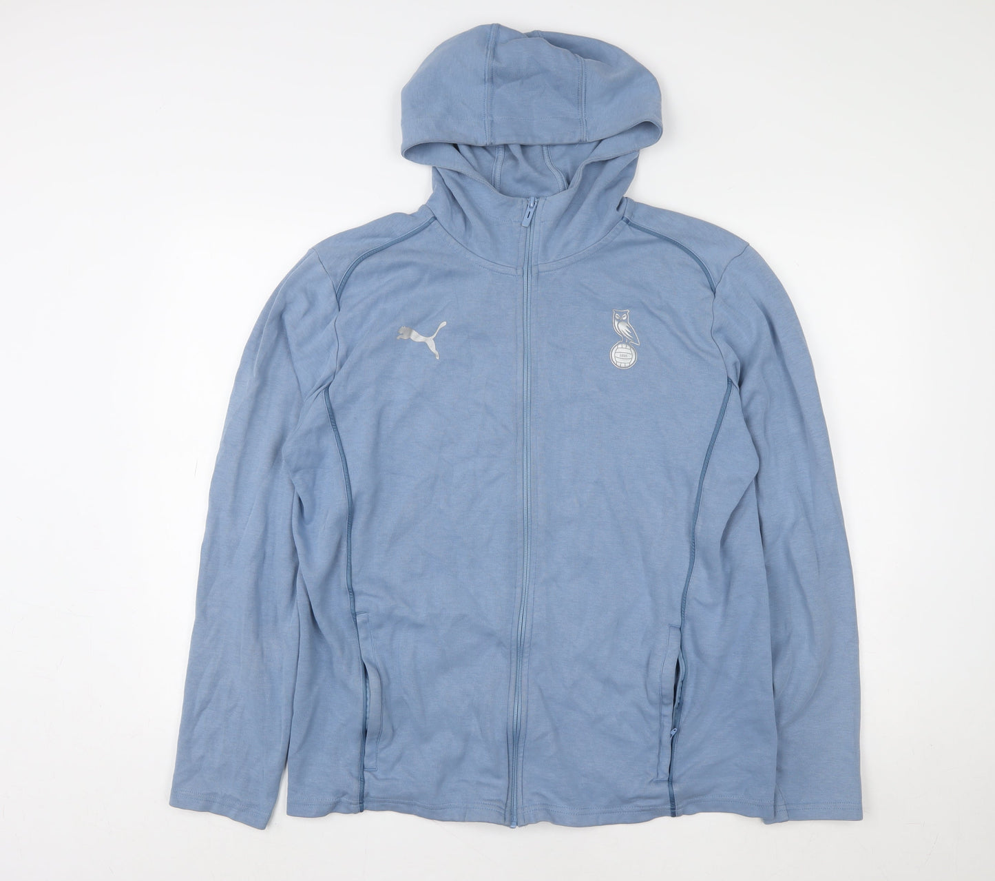 Womens UK L Regular PUMA Blue Full Zip Hoodie