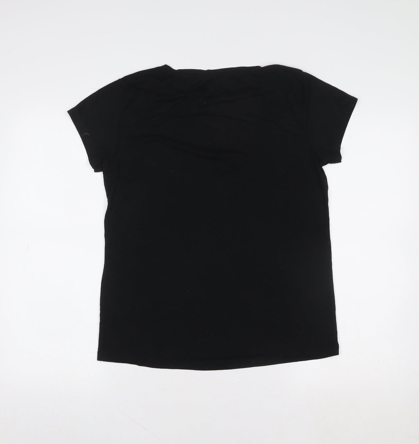 Disney Stitch Women's Black Short Sleeve Cotton T-Shirt M