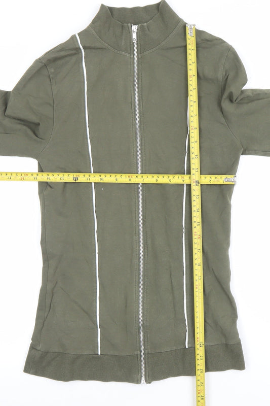 ASOS Men's Green Full Zip High Neck Sweatshirt Size S