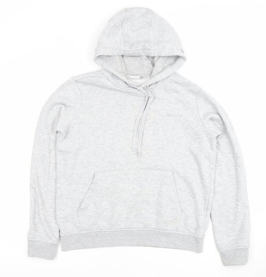 LA Gear Women's Grey Hoodie Size 12 Pullover Cotton Blend Hooded Sweatshirt