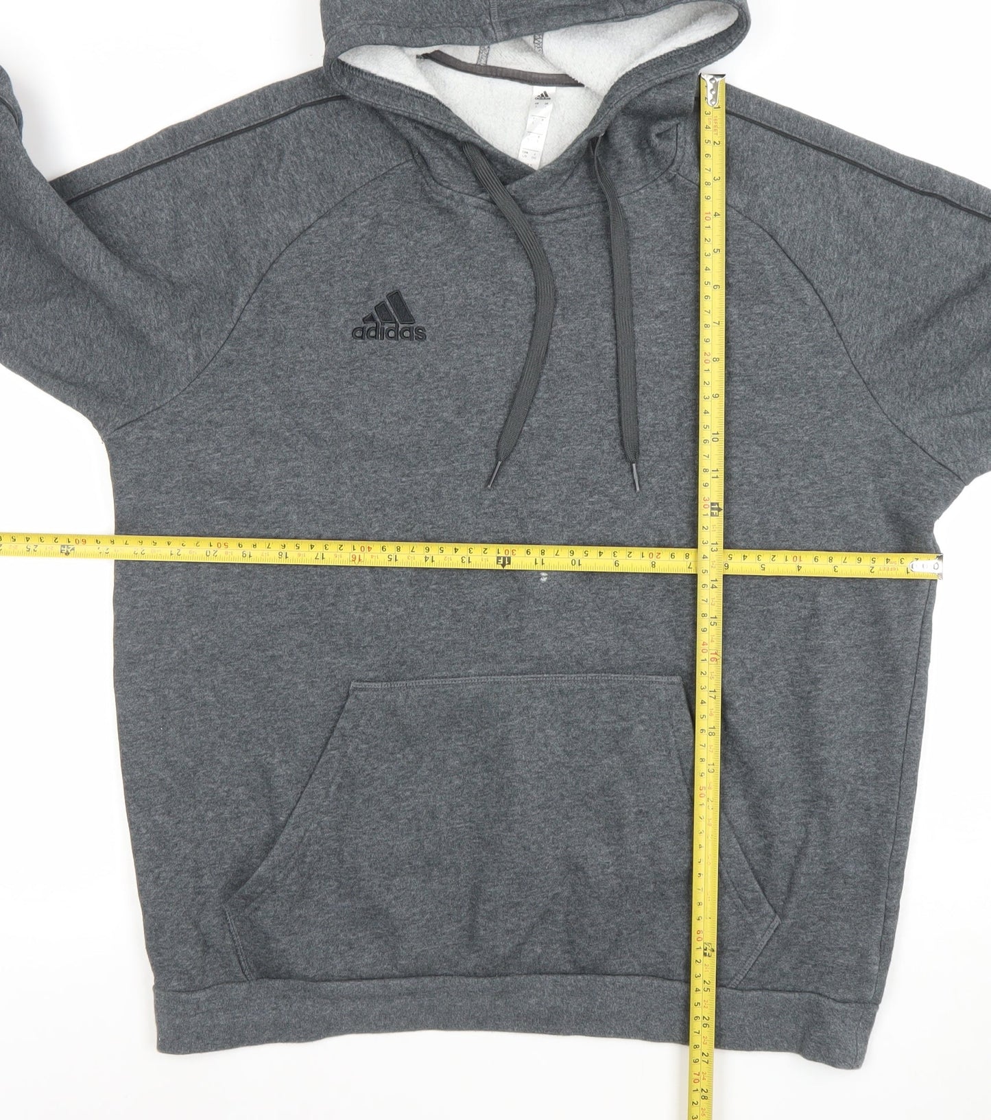 Adidas Men's Grey 2XL Pullover Hoodie Fleece Sportswear