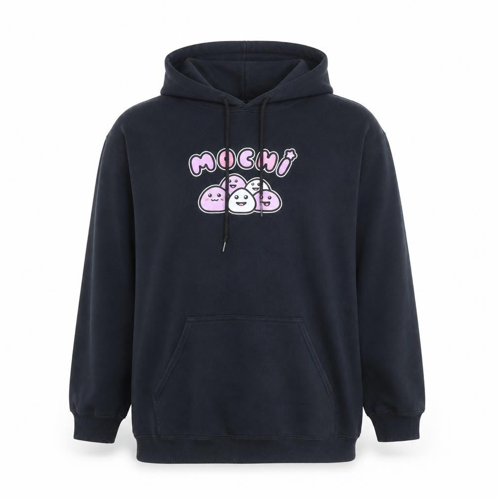 Genki Gear Women Black Pullover Hoodie Medium Cotton Blend Graphic