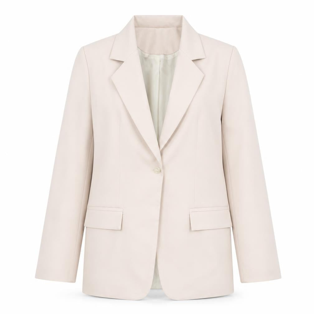 Sempre Women Beige Size 8 Tailored Blazer Jacket